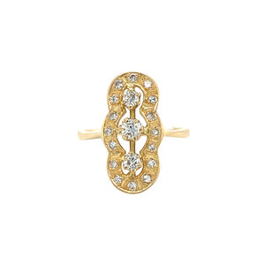 Gouden ring met diamant 14 kt