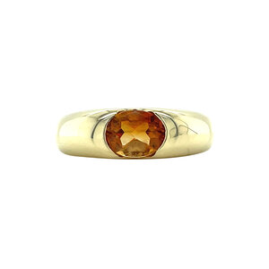 Gold ring with citrine 14 kt