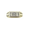 vintage Gouden vintage trigolie ring met diamant 14 kt