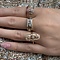 vintage Gouden vintage trigolie ring met diamant 14 kt