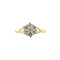 vintage Gouden vintage entourage ring met diamant 14 kt