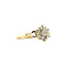 vintage Gouden vintage entourage ring met diamant 14 kt
