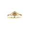 vintage Gouden vintage entourage ring met diamant 14 kt