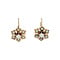 vintage Rose vintage entourage earrings with pearl 12 kt