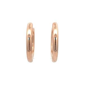 Rose-gold hoop earrings 14 kt