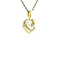 vintage Gold vintage heart pendant with diamond 14 kt