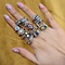 vintage Vintage ring with rose diamond 9 kt