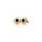 vintage Gold vintage stud earrings with garnet 14 kt