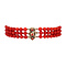 vintage Vintage blood coral bracelet with gold clasp 14 kt