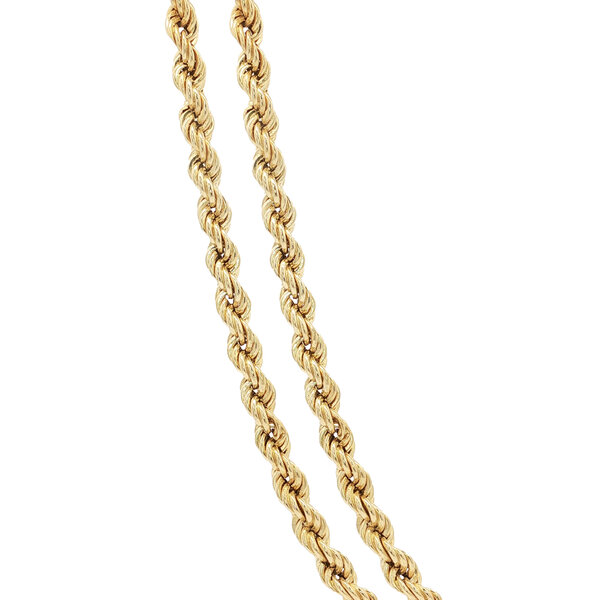 vintage Gouden vintage koord collier 14 kt