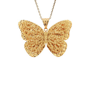 Gouden vlinder hanger 14 kt