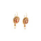 vintage Golden vintage earrings with cameo and pearl 14 kt