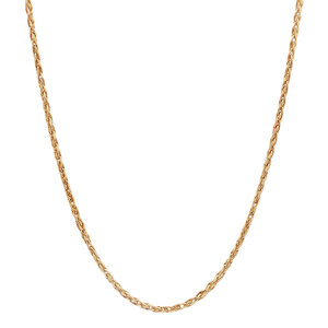 Gouden vossenstaart collier 18 kt