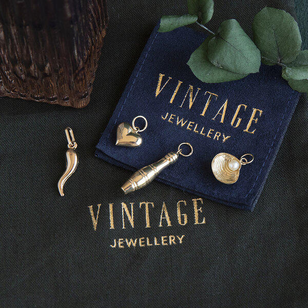 vintage Gold vintage horseshoe pendant 14 kt