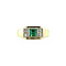 vintage Gouden vintage ring met toermalijn en diamant 14 kt