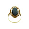 vintage Gold vintage ring with hematite 14 kt