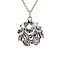 vintage Gold vintage pendant with rose diamond 14 kt/925