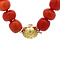 vintage Vintage bloedkoraal collier met gouden sluiting 14 kt