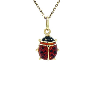 Golden ladybug pendant 14 kt