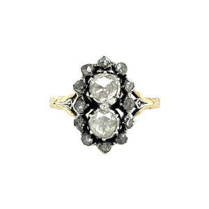 Ring met roosdiamant 9 kt