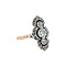 vintage Rose-gold princess ring with rose diamond 14 kt/925