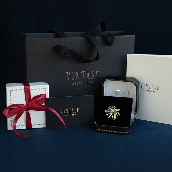 vintage Zilveren broche met roosdiamant 12 krt/925