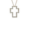 vintage White gold vintage cross pendant with diamond 18 kt