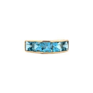 Gold ring with topaz 18 kt