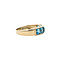 vintage Gold vintage row ring with topaz 18 kt