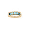 vintage Gold vintage row ring with topaz 18 kt