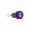 vintage White gold vintage ring with amethyst 14 kt