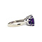 vintage White gold vintage ring with amethyst 14 kt