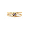 vintage Gold vintage flower ring with sapphire 14 kt