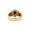 vintage Gold vintage entourage ring with sapphire and diamond 14 kt