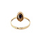 vintage Gold vintage entourage ring with sapphire and zirconia 14 kt