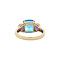 vintage Gold vintage ring with topaz and amethyst 14 kt