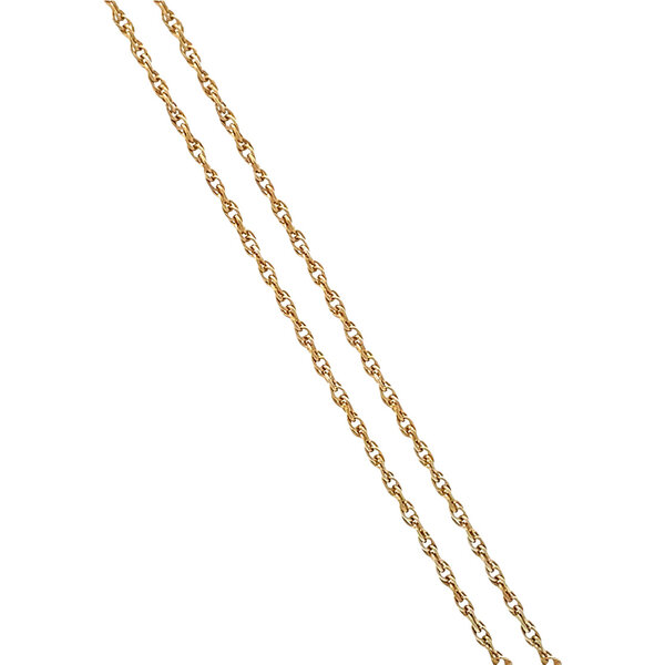 vintage Gold vintage cord necklace with garnet 14 kt