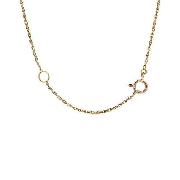 vintage Gold vintage cord necklace with garnet 14 kt