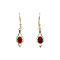 vintage Gold vintage earrings with garnet 14 kt