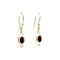 vintage Gold vintage earrings with garnet 14 kt