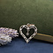 vintage White gold vintage heart pendant with diamond 14 kt