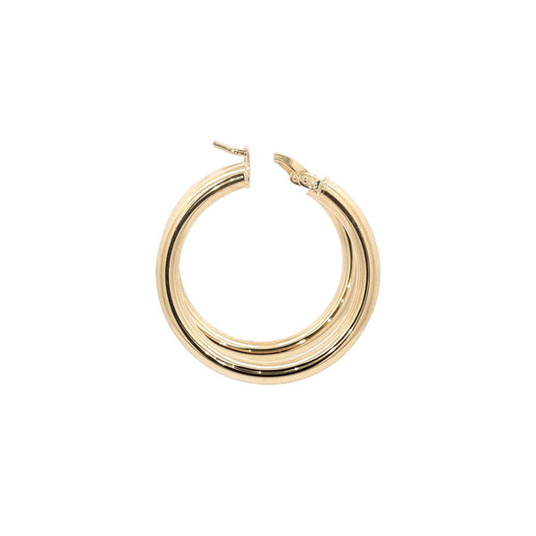 vintage Gladde vintage oorringen 9 kt