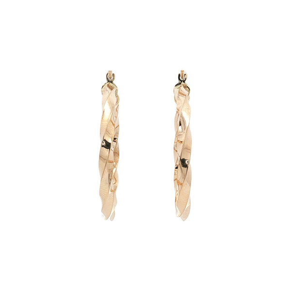 vintage Getordeerde vintage oorringen 9 kt