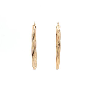 Twisted hoop earrings 9 kt