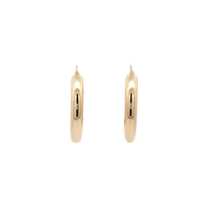 Smooth hoop earrings 9 kt