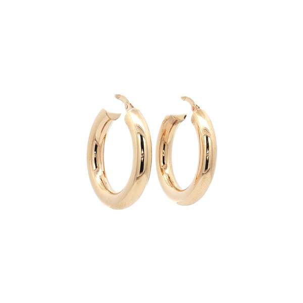 vintage Gladde vintage oorringen 9 kt