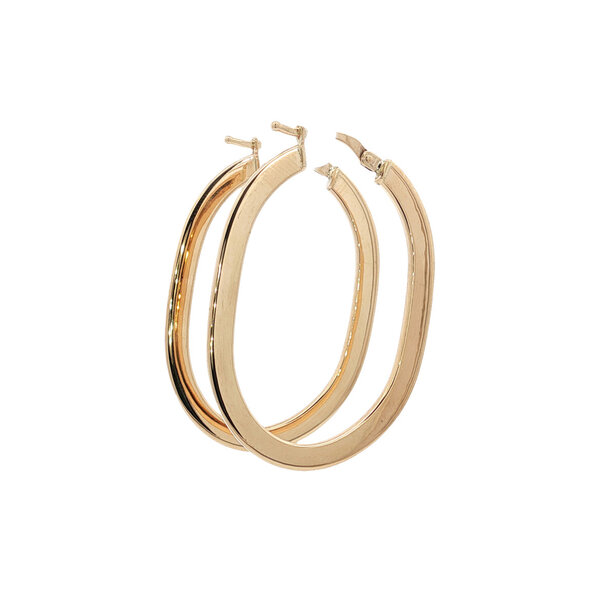 vintage Gladde vintage oorringen 9 kt