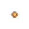 vintage Ring with citrine and diamond 9 kt