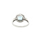vintage Gouden ring met blauwe topaas en diamant 14 kt
