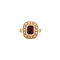 vintage Gold ring with garnet and pearl 14 kt